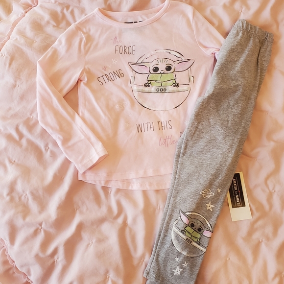 Star Wars Other - 💕🎀💖NWT STAR WARS top shirt and leggings 2 piece set outfit Size 3T pink gray